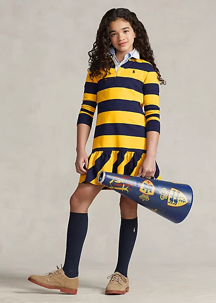 Robe De Rugby Rayée En Jersey De Coton 1 Robe De Rugby Rayée En Jersey De Coton