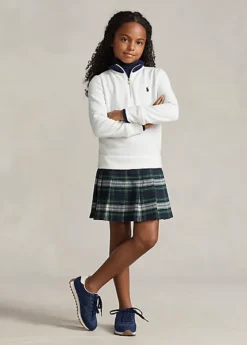 Robe Plissée écossaise En Molleton