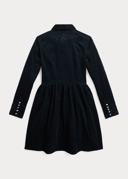 Robe-chemise Western En Velours Côtelé 3 Robe-chemise Western En Velours Côtelé – Image 3