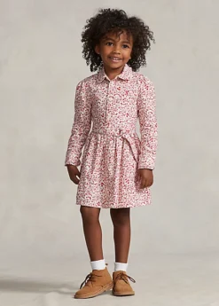 Robe-chemise Ceinturée à Motif Renard