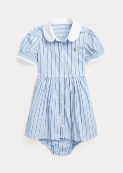 Robe Et Bloomer En Coton Rayé