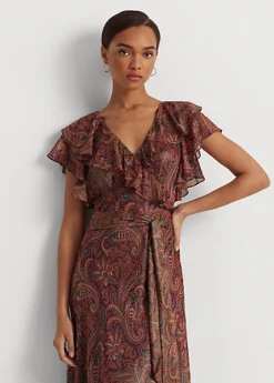 Robe Volantée Mousseline Soie Métallisée -LOLY Femme Vetements Magasin s7 1493468 alternate1