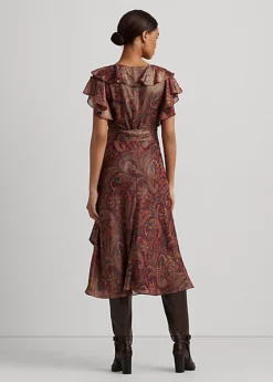 Robe Volantée Mousseline Soie Métallisée -LOLY Femme Vetements Magasin s7 1493468 alternate3