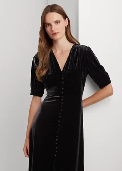 Robe Mi-longue En Velours Stretch 7 Robe Mi-longue En Velours Stretch -LOLY Femme Vetements Magasin s7 1493546 alternate1