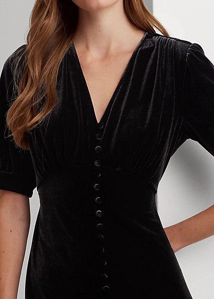 Robe Mi-longue En Velours Stretch 5 Robe Mi-longue En Velours Stretch – Image 5