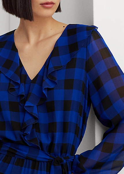 Robe En Georgette à Carreaux Buffalo 5 Robe En Georgette à Carreaux Buffalo – Image 5