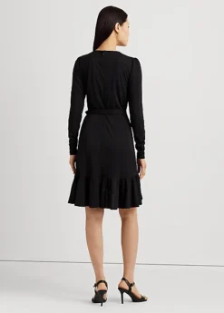 Robe Ceinturée Col En V Croisé En Jersey -LOLY Femme Vetements Magasin s7 1494025 alternate3