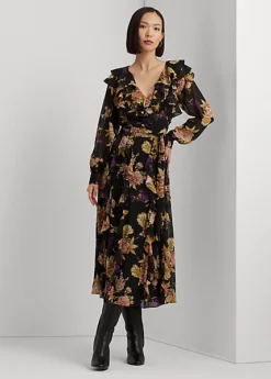 Robe Volantée En Georgette Fleurie 13 Robe Volantée En Georgette Fleurie -LOLY Femme Vetements Magasin s7 1494030 alternate6