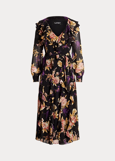 Robe Volantée En Georgette Fleurie 2 Robe Volantée En Georgette Fleurie – Image 2