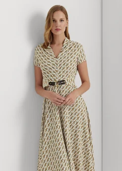 Robe à Motif équestre En Georgette 7 Robe à Motif équestre En Georgette -LOLY Femme Vetements Magasin s7 1494031 alternate1