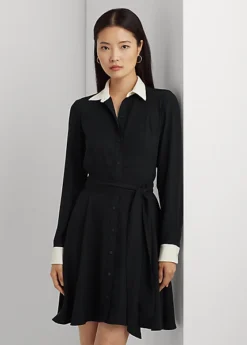 Robe-chemise Ceinturée En Georgette -LOLY Femme Vetements Magasin s7 1494034 alternate1