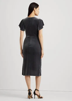 Robe Cocktail Mancheron Volanté Velours -LOLY Femme Vetements Magasin s7 1494038 alternate3