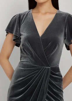 Robe Cocktail Mancheron Volanté Velours -LOLY Femme Vetements Magasin s7 1494038 alternate4