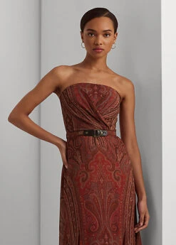 Robe Bustier Ceinturée à Motif Georgette -LOLY Femme Vetements Magasin s7 1494072 alternate1