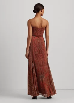 Robe Bustier Ceinturée à Motif Georgette -LOLY Femme Vetements Magasin s7 1494072 alternate3