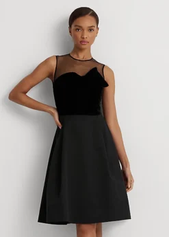 Robe En Velours Et Faille Avec Nœud -LOLY Femme Vetements Magasin s7 1494073 alternate1