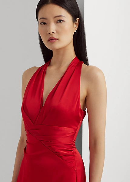 Robe Plissée Dos Nu Charmeuse De Satin 5 Robe Plissée Dos Nu Charmeuse De Satin – Image 5