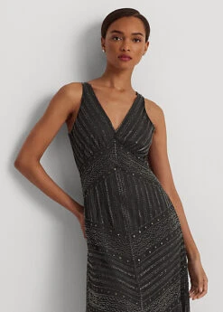 Robe De Cocktail Sans Manches Perlée -LOLY Femme Vetements Magasin s7 1494077 alternate1