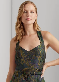 Robe Dos Nu Ceinturée Motifs En Jacquard -LOLY Femme Vetements Magasin s7 1494078 alternate4