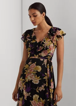 Robe Soirée Ceinturée Georgette Froissée 7 Robe Soirée Ceinturée Georgette Froissée -LOLY Femme Vetements Magasin s7 1494084 alternate1