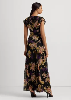 Robe Soirée Ceinturée Georgette Froissée 8 Robe Soirée Ceinturée Georgette Froissée -LOLY Femme Vetements Magasin s7 1494084 alternate3