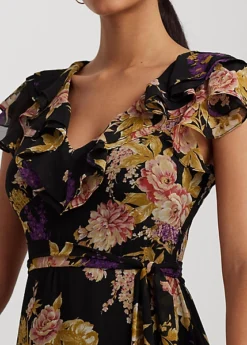 Robe Soirée Ceinturée Georgette Froissée 9 Robe Soirée Ceinturée Georgette Froissée -LOLY Femme Vetements Magasin s7 1494084 alternate4