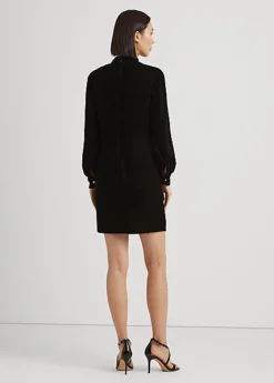 Robe Col Cheminée Boutonnée En Velours -LOLY Femme Vetements Magasin s7 1494164 alternate3