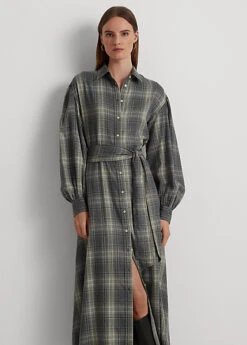 Robe-chemise écossaise à Carreaux Sergé 7 Robe-chemise écossaise à Carreaux Sergé -LOLY Femme Vetements Magasin s7 1494165 alternate1
