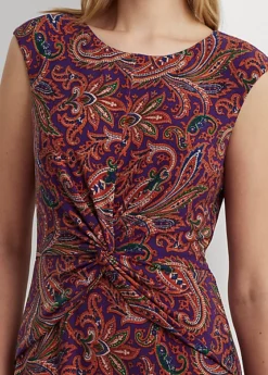 Robe Torsadée Motif Cachemire En Jersey 9 Robe Torsadée Motif Cachemire En Jersey -LOLY Femme Vetements Magasin s7 1494214 alternate4