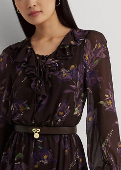 Robe Bordure Volantée Fleurie Georgette -LOLY Femme Vetements Magasin s7 1494217 alternate4