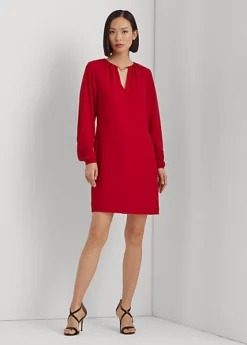 Robe Bordure Logo Georgette Double Face