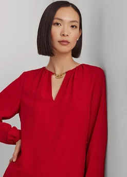 Robe Bordure Logo Georgette Double Face -LOLY Femme Vetements Magasin s7 1494219 alternate4