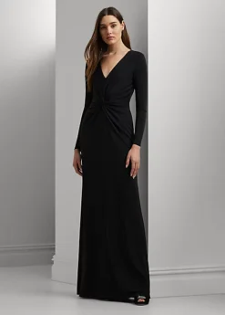 Robe De Soirée Croisée En Jersey Stretch