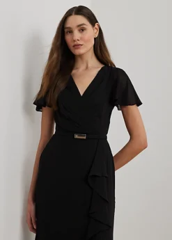 Robe De Soirée Ceinturée Volantée -LOLY Femme Vetements Magasin s7 1494225 alternate1