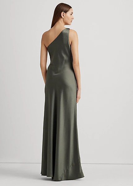 Robe Asymétrique En Charmeuse De Satin 4 Robe Asymétrique En Charmeuse De Satin – Image 4