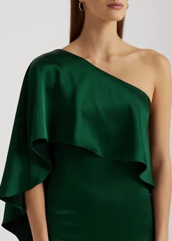 Robe Cocktail Asymétrique Cape En Satin -LOLY Femme Vetements Magasin s7 1494230 alternate4