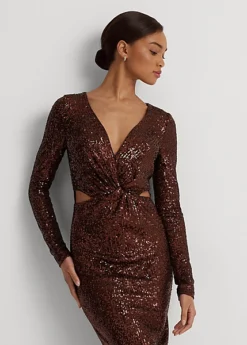 Robe De Cocktail Torsadée à Sequins 7 Robe De Cocktail Torsadée à Sequins -LOLY Femme Vetements Magasin s7 1494231 alternate1