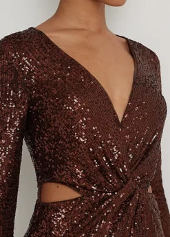 Robe De Cocktail Torsadée à Sequins 9 Robe De Cocktail Torsadée à Sequins -LOLY Femme Vetements Magasin s7 1494231 alternate4