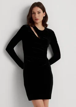 Robe De Cocktail Plissée Velours Stretch -LOLY Femme Vetements Magasin s7 1494232 alternate1