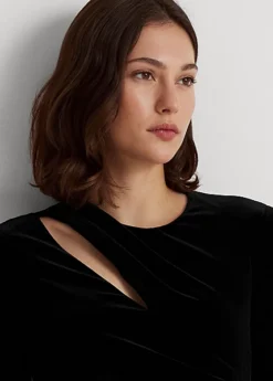 Robe De Cocktail Plissée Velours Stretch -LOLY Femme Vetements Magasin s7 1494232 alternate4