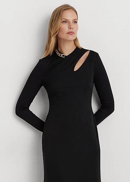 Robe Manches Longues Et Chaîne En Jersey 3 Robe Manches Longues Et Chaîne En Jersey – Image 3