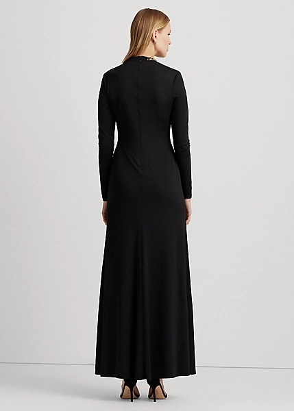 Robe Manches Longues Et Chaîne En Jersey 4 Robe Manches Longues Et Chaîne En Jersey – Image 4