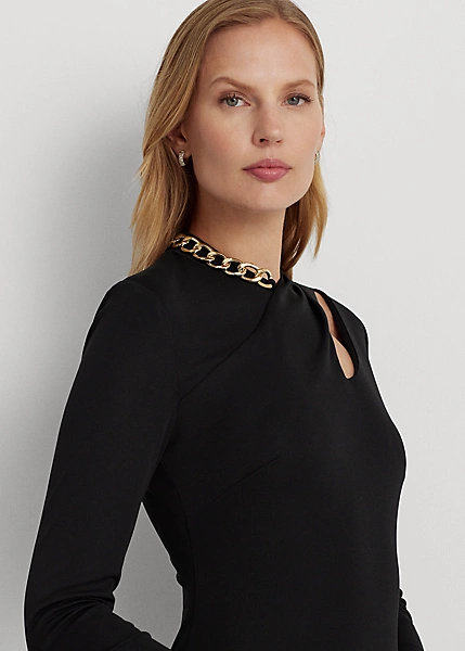 Robe Manches Longues Et Chaîne En Jersey 5 Robe Manches Longues Et Chaîne En Jersey – Image 5