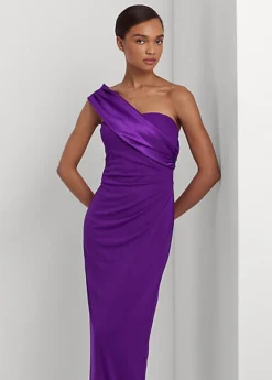 Robe Du Soir Asymétrique Jersey Et Satin -LOLY Femme Vetements Magasin s7 1494235 alternate1