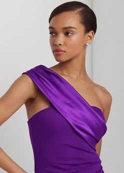Robe Du Soir Asymétrique Jersey Et Satin -LOLY Femme Vetements Magasin s7 1494235 alternate4