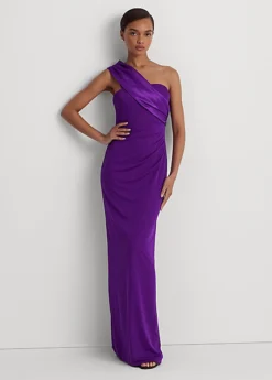 Robe Du Soir Asymétrique Jersey Et Satin -LOLY Femme Vetements Magasin s7 1494235 alternate5