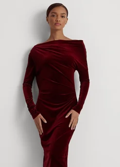Robe De Cocktail Asymétrique En Velours -LOLY Femme Vetements Magasin s7 1494243 alternate1