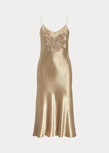 Robe De Cocktail Rebekka Satin Décorée 2 Robe De Cocktail Rebekka Satin Décorée – Image 2