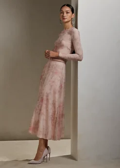 Robe De Cocktail Alisen Fleurie En Tulle