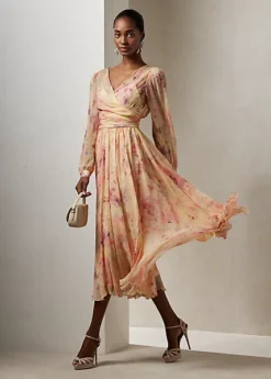 Robe Skielar Mousseline Froissée Fleurie